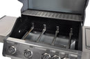 Barbecue a Gas GPL 4 Fuochi 133x57x112 cm in Acciaio Silver-4