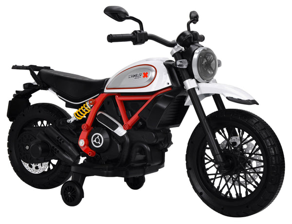 sconto Moto électrique pour enfant 12V Ducati Scrambler Desert White