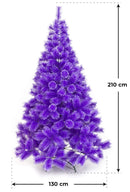 Albero di Natale Artificiale Apertura Ramo/Ramo Pituffik Viola Varie Misure-3