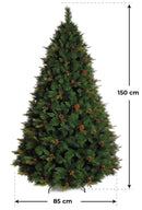 Albero di Natale Artificiale Apertura ad Ombrello Natural Pine Verde Varie Misure-2