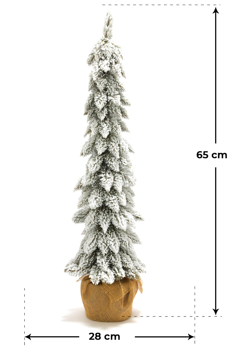Mini Albero di Natale Artificiale Innevato Tatra Verde Varie Misure-2
