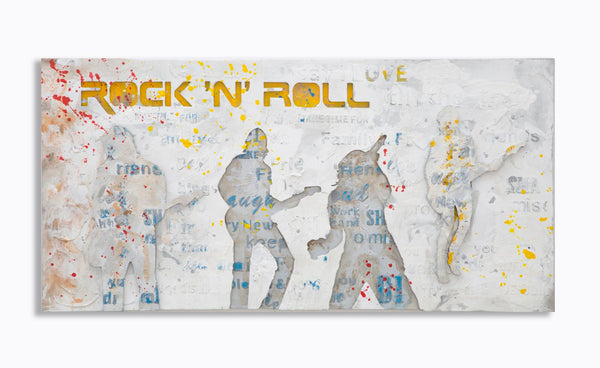 acquista Peinture sur Toile Rock N Roll 120x3x60 cm en Bois et Toile