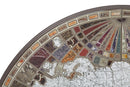 Pannello Bizantino Map Ø125x3,5 cm in Ferro Multicolor-4