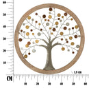 Pannello da Muro Albero della Vita Mirror Ø61x1,8 cm in Ferro e MDF Oro e Naturale-8