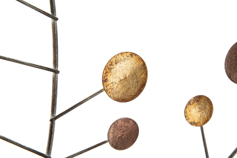 Pannello da Muro Albero della Vita Mirror New Ø80x2 cm in Ferro e MDF-4