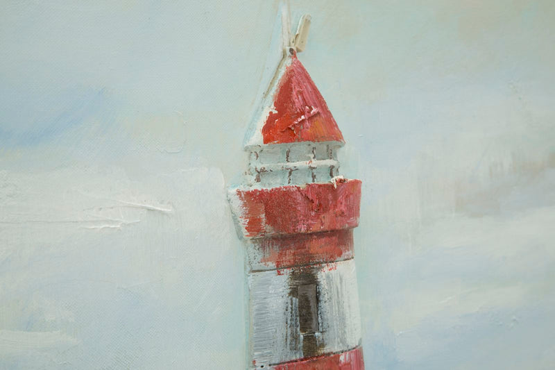 Dipinto su Tela Faro 120x3,7x80 cm in Alluminio Plastica e Canvas-5