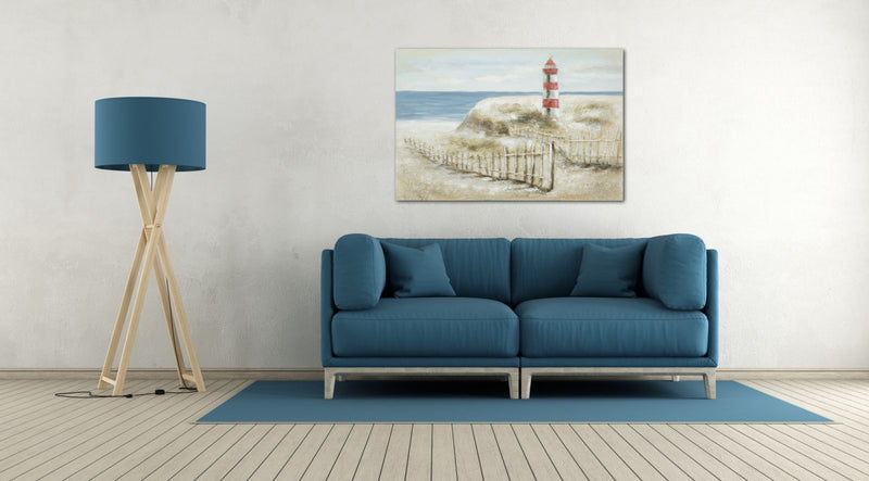 Dipinto su Tela Faro 120x3,7x80 cm in Alluminio Plastica e Canvas-7