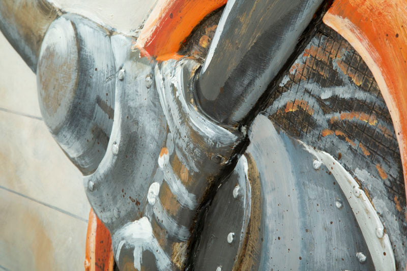 Dipinto su Tela Aviator 120x3,7x80 cm in Alluminio Plastica e Canvas-3