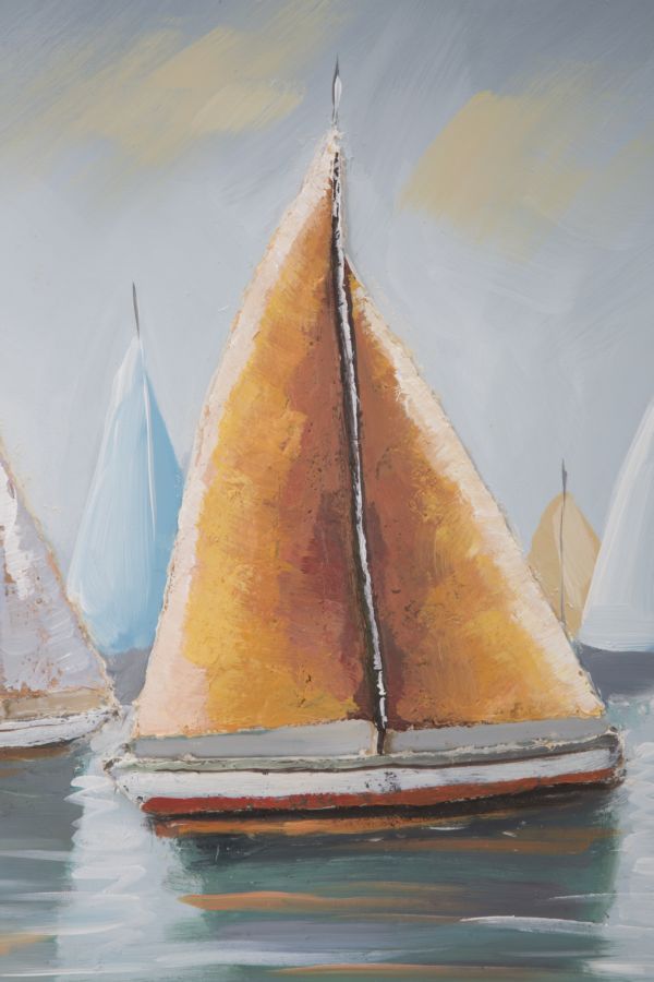 Dipinto su Tela Sidney 80x4x80 cm Legno di Pino e Canvas-2