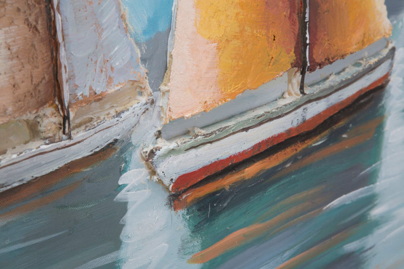 Dipinto su Tela Sidney 80x4x80 cm Legno di Pino e Canvas-3