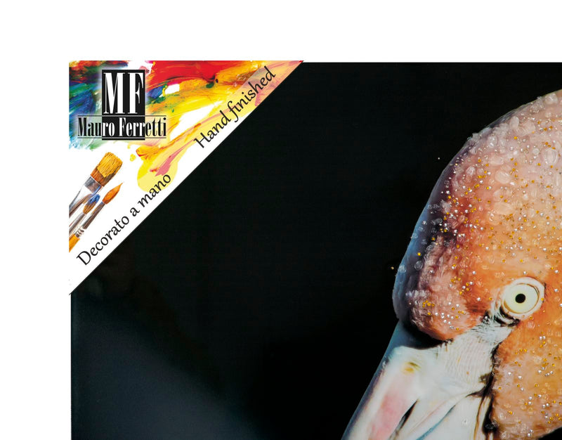 Stampa su Tela con Applicazioni Flamingo 120x3,8x80 cm in Legno e canvas-6