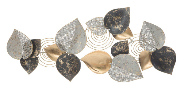 prezzo Panneau demi-feuille 97x5,5x43 cm en fer multicolore