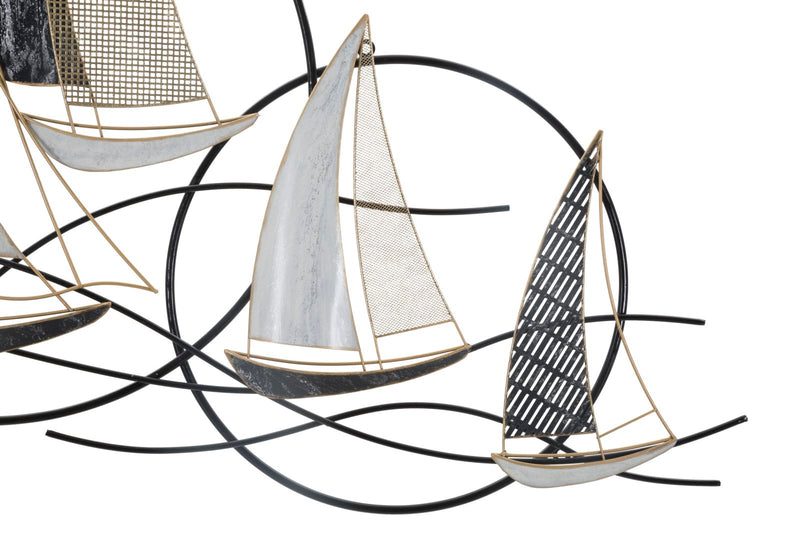 Pannello Vela 123x7x100 cm in Ferro Multicolor-2