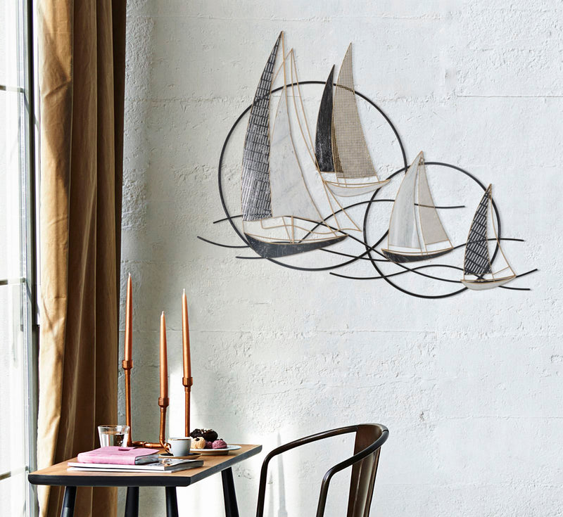 Pannello Vela 123x7x100 cm in Ferro Multicolor-5