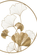 Pannello da Muro Double Leaf 120,5x4,2x80,5 cm in Ferro Oro-3