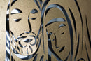 Pannello Nativity Oro 120x2x60 cm in Ferro MDF e Specchio Oro-3