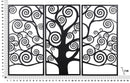 Pannello Albero della Vita Nero Set 3Pz 165x2x110 cm in Ferro Nero-6