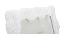 Cornice Corallo 25,7x2,5x30,5 cm in Resina e Vetro Bianco-5