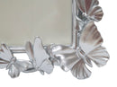 Cornice Farfalle 24,5x4x30,5 cm in Poliresina e Vetro Argento-5