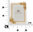 Cornice Rose Twat 21x2x26 cm in Poliresina e Vetro Crema e Oro-6