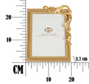 Cornice Fregis 19,5x3,7x25,5 cm in Poliresina e Vetro Oro-6