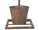 Vasetto Industry Singolo 19x15x48 cm in Ferro Marrone-5