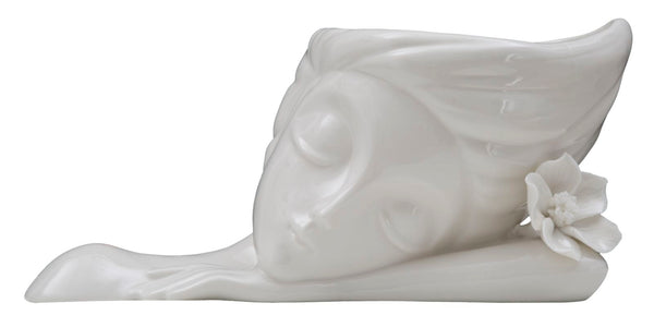 Vase Femme Sommeil 31,5x14,5x15 cm Porcelaine Blanche acquista