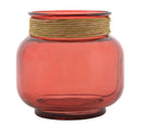 Vaso Rope Florero Bordeaux Ø20x18 cm Vetro-1