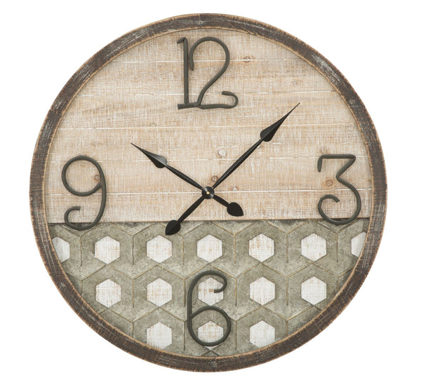 acquista Horloge Murale Denver Ø80x3,5 cm en Fer et MDF