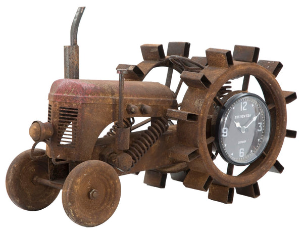 Horloge Tracteur 43x20x23 cm en Fer et MDF sconto