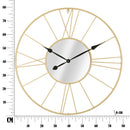 Orologio/Specchio Glam Stick Ø80x6 cm in Ferro Oro e Nero-10