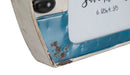 Orologio da Muro Roulotte 79x3,50x46,50 cm in Ferro Bianco e Blu-9