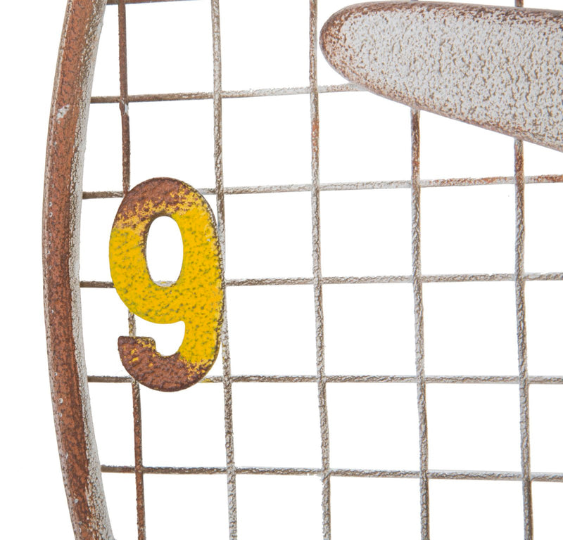 Orologio da Muro Stella Marina Ø57x3,5 cm in Ferro Bianco-3