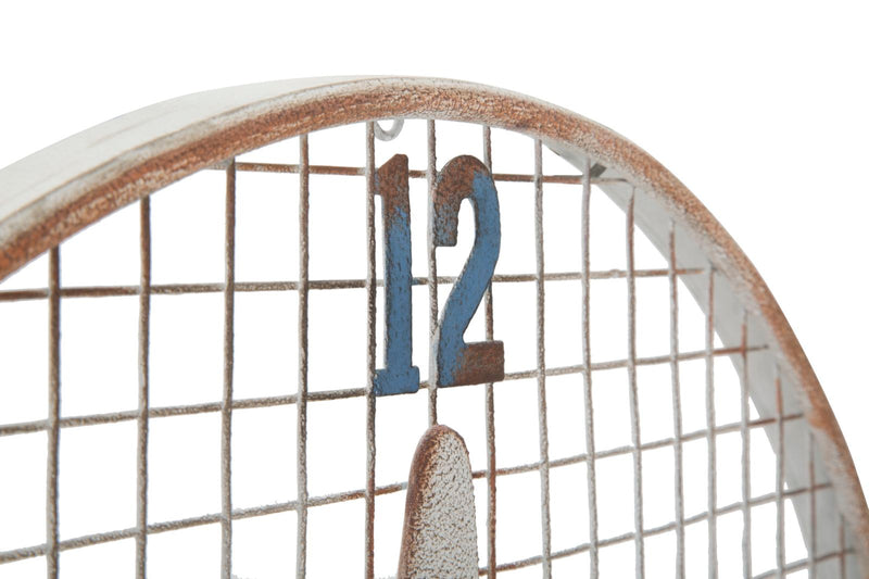 Orologio da Muro Stella Marina Ø57x3,5 cm in Ferro Bianco-4