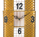 Orologio da Muro Empire Building 23,5x6,5x78 cm in Ferro Oro-4