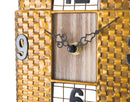 Orologio da Muro Empire Building 23,5x6,5x78 cm in Ferro Oro-6