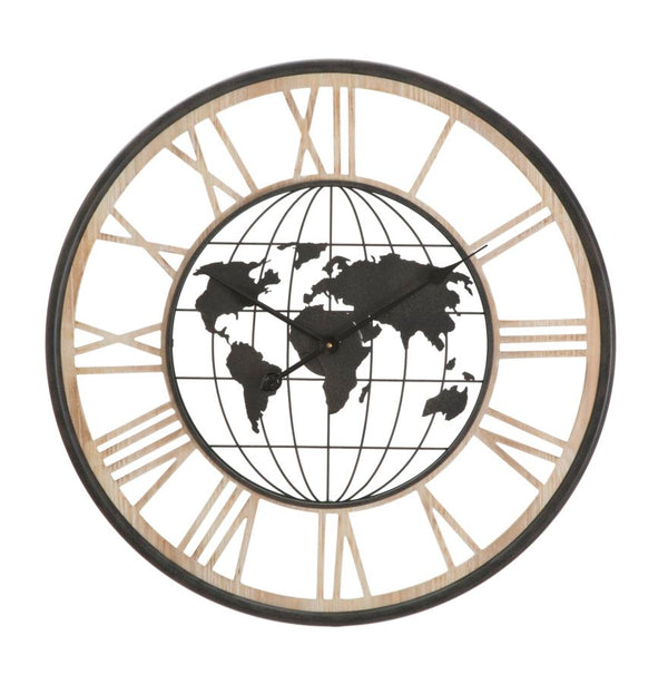 online Horloge Murale World Dark Ø70x5 cm en Fer et MDF
