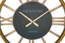 Orologio da Muro New Era Ø60x6,5 cm MDF e in Ferro Marrone-3