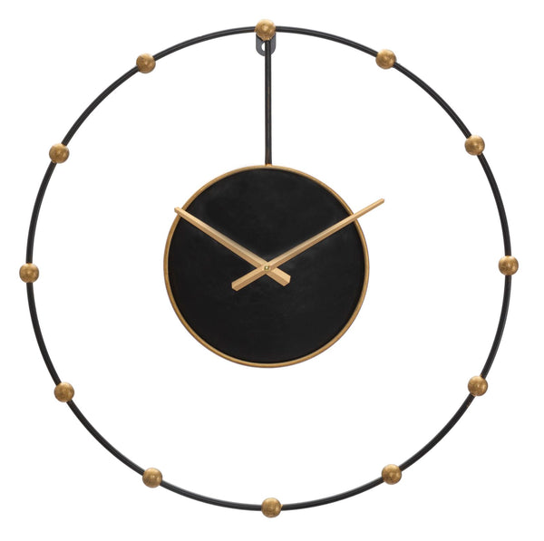 Horloge murale Pearl Ø61x4,5 cm en fer noir acquista