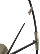 Orologio da Muro Sticky Ø60x3,5 cm in Ferro Nero e Argento-2