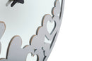 Orologio Bianco Heart Ø55x4 cm in Ferro MDF e Specchio Bianco-3