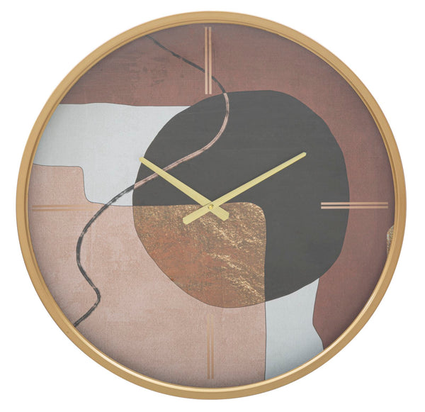 Horloge Murale Art Rouge Ø60x6 cm en Fer MDF et Verre Multicolore online