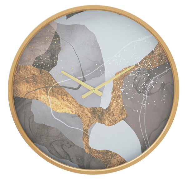 online Horloge Murale Art Grey Ø60x6 cm en Fer MDF et Verre Multicolore