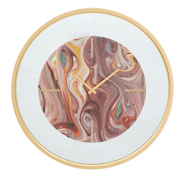 Horloge Murale Mirror Mix Ø60x5 cm en Fer MDF et Verre Multicolore online