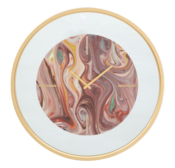 Horloge Murale Mirror Mix Ø60x5 cm en Fer MDF et Verre Multicolore acquista