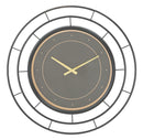 Orologio da Muro Fashion Dark Ø70x5,5 cm in Ferro MDF e Vetro Nero-1