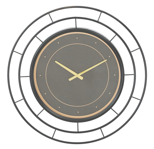 acquista Fashion Dark Horloge Murale Ø70x5,5 cm en Fer MDF et Verre Noir