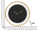 Orologio da Muro Fashion Ø60x5 cm in Ferro e Vetro Oro e Nero-6