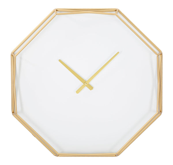 online Horloge Murale Octogonale Oroy 56x6,5x56 cm en Fer et Plastique Doré