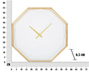 Orologio da Muro Oroy Octagonal 56x6,5x56 cm in Ferro e Plastica Oro-6